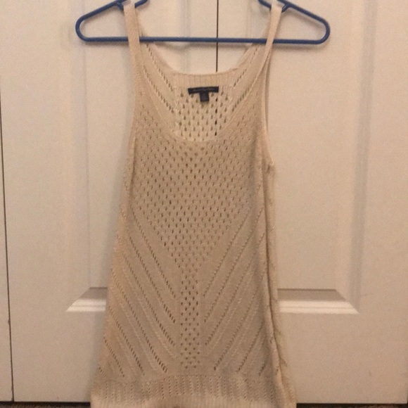 Cream American eagle sweater tank - Picture 1 of 4
